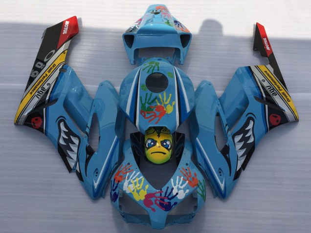 2004-2005 Honda CBR1000RR Motorcycle Fairings - Blue Yellow Black Red Shark