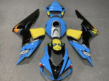 Cheap 2006-2007 Honda CBR1000RR Motorcycle Fairings - Light Blue Yellow Silver Glossy Black Shark
