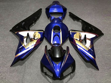 Cheap 2006-2007 Honda CBR1000RR Motorcycle Fairings - Blue White Gold Glossy Black
