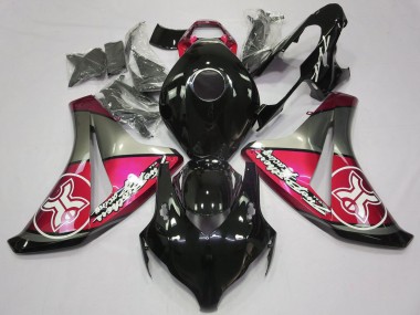 Cheap 2008-2011 Honda CBR1000RR Motorcycle Fairings - Pink Grey Glossy Black