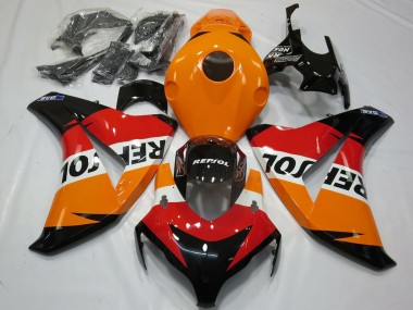 Cheap 2008-2011 Honda CBR1000RR Motorcycle Fairings Kit - Orange White Red Glossy Black Repsol