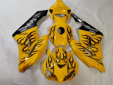 Cheap 2012-2016 Honda CBR1000RR Motorcycle Fairings - Yellow Black Flame