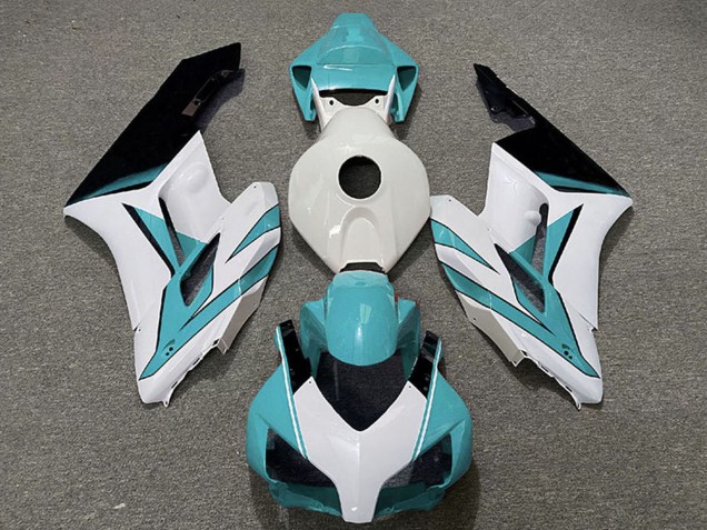 2004-2005 Honda CBR1000RR Motorcycle Fairings - White Cyan Blue Glossy Black