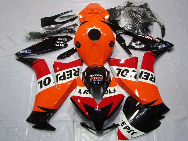2012-2016 Honda CBR1000RR Motorcycle Fairings - Orange White Red Glossy Black Repsol