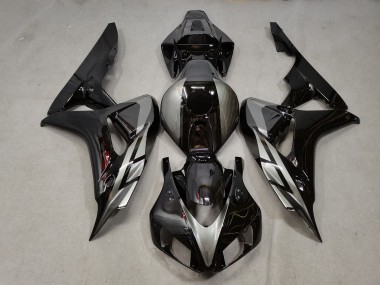 Cheap 2006-2007 Honda CBR1000RR Motorcycle Fairings - Silver Glossy Black
