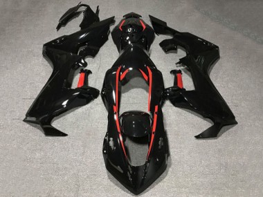 Cheap 2017-2023 Honda CBR1000RR Motorcycle Fairings - Glossy Black with Red Lining