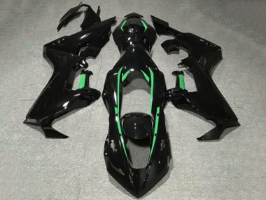 Cheap 2017-2023 Honda CBR1000RR Motorcycle Fairings - Glossy Black Forest Green Lining