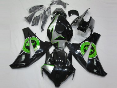 Cheap 2008-2011 Honda CBR1000RR Motorcycle Fairings - Silver Green Glossy Black