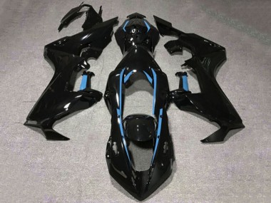 Cheap 2017-2023 Honda CBR1000RR Motorcycle Fairings - Glossy Black Light Blue Lining