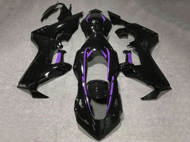 Cheap 2017-2023 Honda CBR1000RR Motorcycle Fairings - Glossy Black Purple Lining