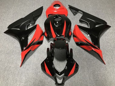Cheap 2007-2008 Honda CBR600RR Motorcycle Fairings - Red Glossy Black