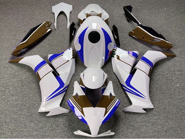 2012-2016 Honda CBR1000RR Motorcycle Fairings - White Blue Brown