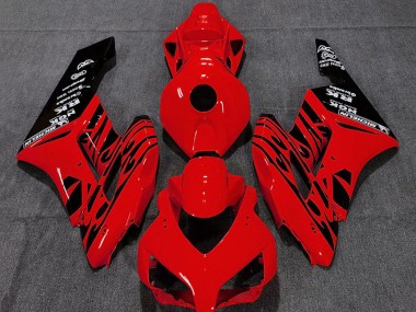 Cheap 2004-2005 Honda CBR1000RR Motorcycle Fairings - Red Glossy Black Flame