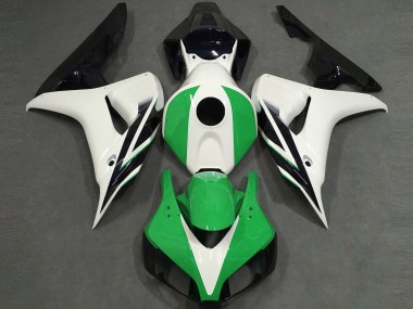 Cheap 2006-2007 Honda CBR1000RR Motorcycle Fairings - White Green Glossy Black