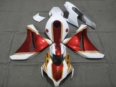 Cheap 2008-2011 Honda CBR1000RR Motorcycle Fairings - White Red Gold