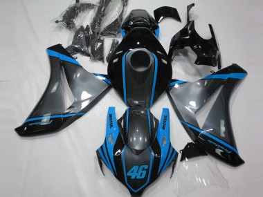 Cheap 2008-2011 Honda CBR1000RR Motorcycle Fairings - Grey Blue Matte Black Motul 46