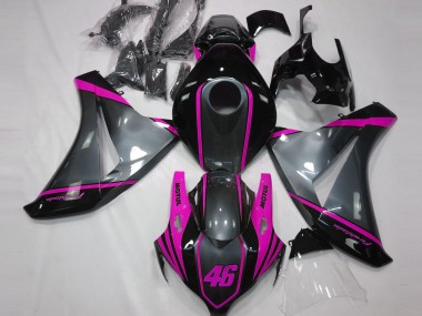Cheap 2008-2011 Honda CBR1000RR Motorcycle Fairings - Grey Pink Matte Black Motul 46