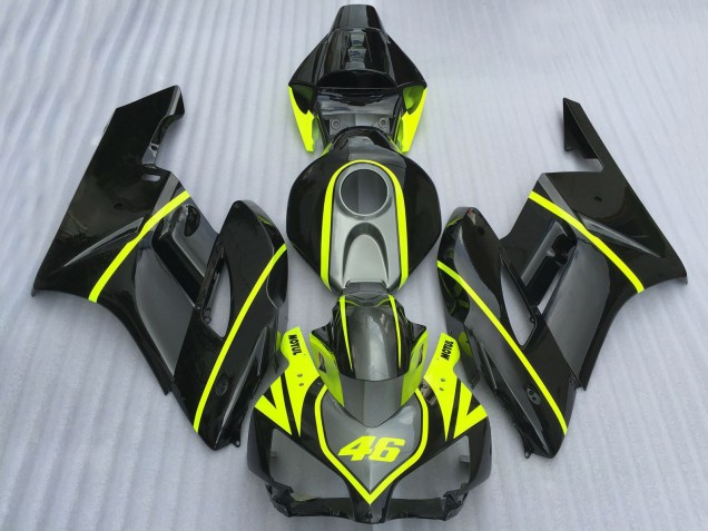 2004-2005 Honda CBR1000RR Motorcycle Fairings - Grey Black High Viz Yellow Motul 46