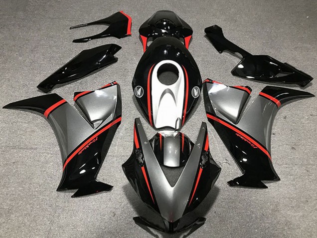 2012-2016 Honda CBR1000RR Motorcycle Fairings - Gunmetal Grey Glossy Black Red