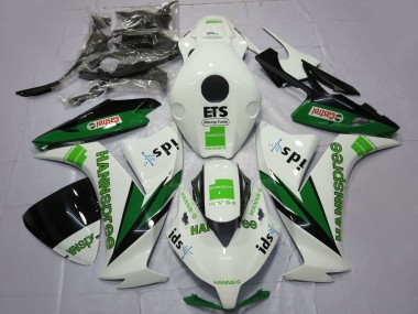 Cheap 2012-2016 Honda CBR1000RR Motorcycle Fairings - White Green Glossy Black Hannspree Castrol