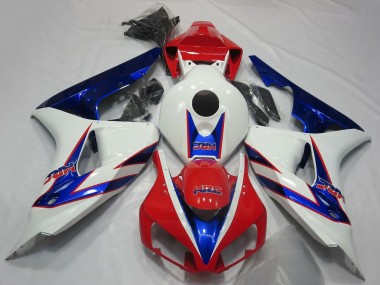 Cheap 2006-2007 Honda CBR1000RR Motorcycle Fairings - White Red Blue HRC OEM Style