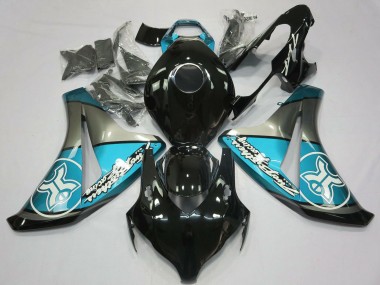 Cheap 2008-2011 Honda CBR1000RR Motorcycle Fairings - Light Blue Grey Glossy Black