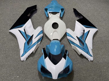 Cheap 2004-2005 Honda CBR1000RR Motorcycle Fairings - Light Blue White Glossy Black