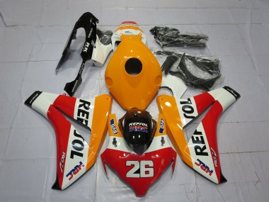 Cheap 2008-2011 Honda CBR1000RR Motorcycle Fairings - Orange White Red Glossy Black Repsol 26