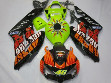 Cheap 2004-2005 Honda CBR1000RR Motorcycle Fairings - Lime Green Orange Glossy Black Rossi 46