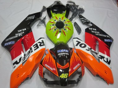 Cheap 2004-2005 Honda CBR1000RR Motorcycle Fairings - Lime Green Orange White Red Glossy Black Rossi Repsol