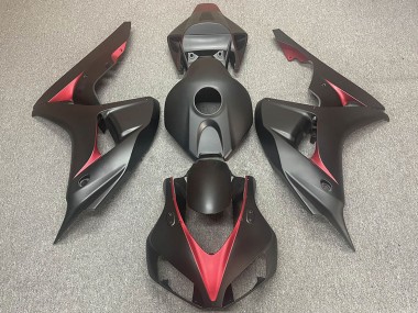 Cheap 2006-2007 Honda CBR1000RR Motorcycle Fairings - Matte Black Red