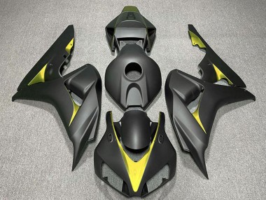 Cheap 2006-2007 Honda CBR1000RR Motorcycle Fairings - Matte Black Yellow