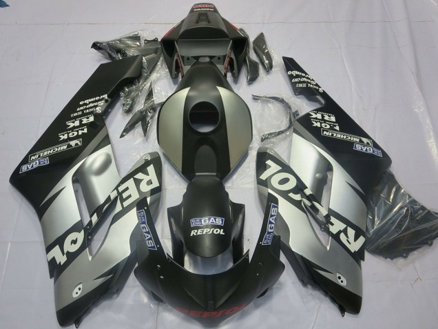 2004-2005 Honda CBR1000RR Motorcycle Fairings - Silver Grey Matte Black Repsol