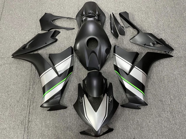 2012-2016 Honda CBR1000RR Motorcycle Fairings - Silver Green Matte Black