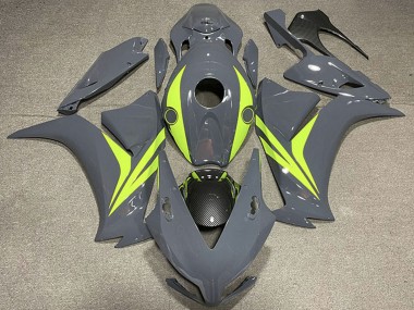 Cheap 2012-2016 Honda CBR1000RR Motorcycle Fairings - Nardo Grey Fluo Yellow Carbon Fiber