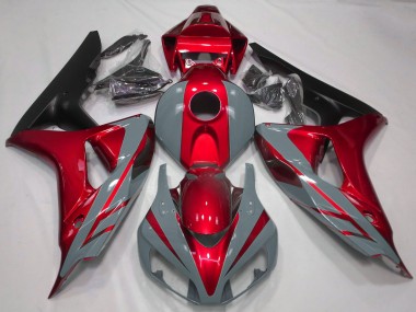 Cheap 2006-2007 Honda CBR1000RR Motorcycle Fairings - Nardo Grey Red Matte Black