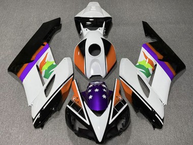 Cheap 2004-2005 Honda CBR1000RR Motorcycle Fairings - White Orange Purple Glossy Black Star