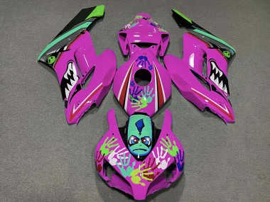Cheap 2004-2005 Honda CBR1000RR Motorcycle Fairings - Pink Green Black Shark