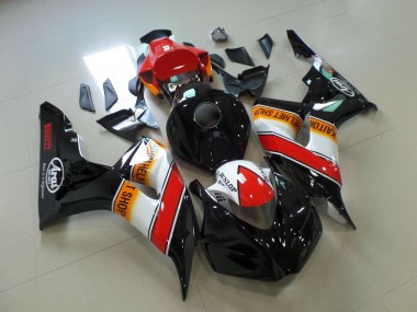 Cheap 2006-2007 Honda CBR1000RR Motorcycle Fairings - Orange White Red Glossy Black Pirelli Racing