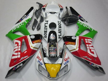 Cheap 2006-2007 Honda CBR1000RR Motorcycle Fairings - White Red Green Yellow Black Givi PlayBoy