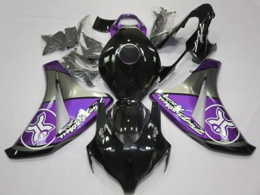 Cheap 2008-2011 Honda CBR1000RR Motorcycle Fairings - Purple Grey Glossy Black