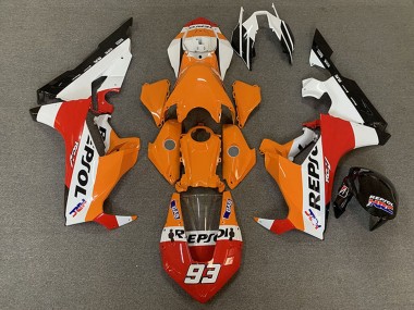 Cheap 2017-2023 Honda CBR1000RR Motorcycle Fairings - White Orange Red Black Racing Repsol 93