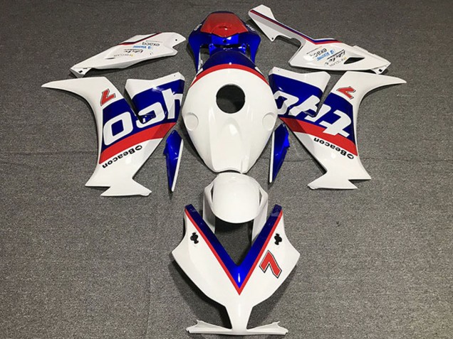 2012-2016 Honda CBR1000RR Motorcycle Fairings - White Red Blue Tyco