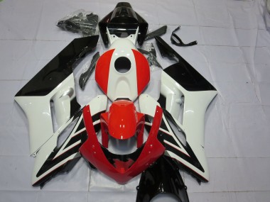 Cheap 2004-2005 Honda CBR1000RR Motorcycle Fairings - White Red Glossy Black Stripe