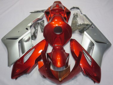 Cheap 2004-2005 Honda CBR1000RR Motorcycle Fairings - Silver Red