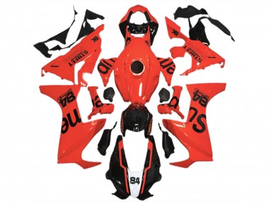 Cheap 2017-2023 Honda CBR1000RR Motorcycle Fairings - Red Glossy Black Street Flava