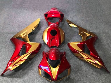 Cheap 2006-2007 Honda CBR1000RR Motorcycle Fairings - Gold Red