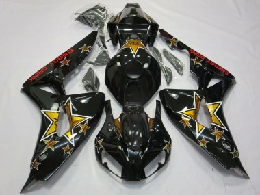 Cheap 2006-2007 Honda CBR1000RR Motorcycle Fairings - Glossy Black Star Energy Drink