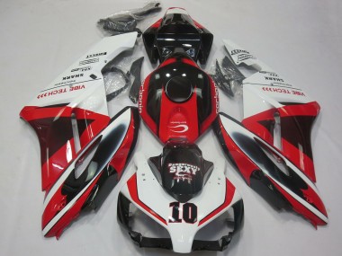 Cheap 2004-2005 Honda CBR1000RR Motorcycle Fairings - White Red Glossy Black Sexy VIBE TECH
