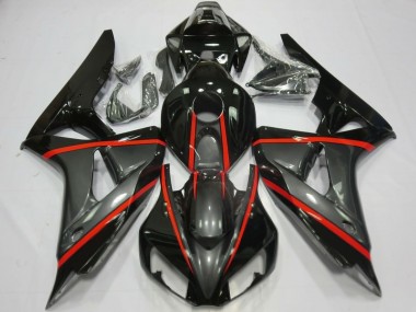 Cheap 2006-2007 Honda CBR1000RR Motorcycle Fairings - Glossy Black Grey Red